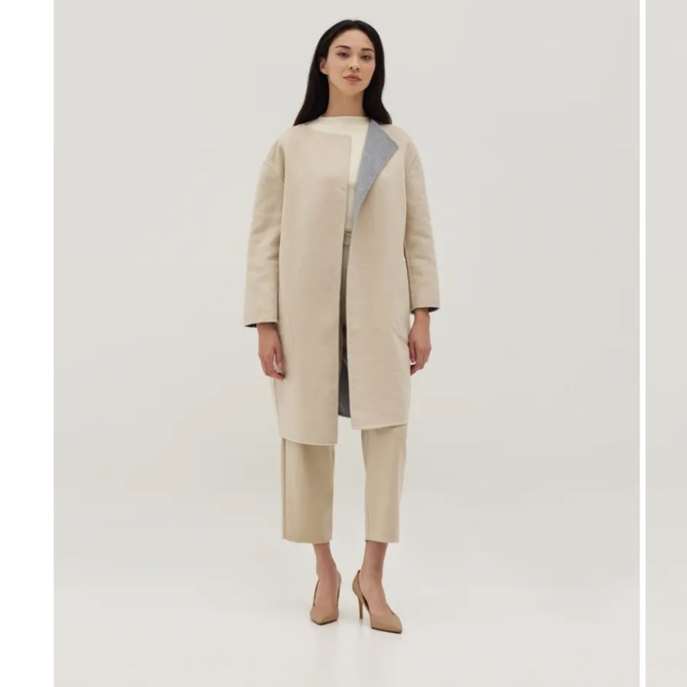 210 LOVE BONITO Reversible Wool Blend Coat NWT - Picture 4 of 6